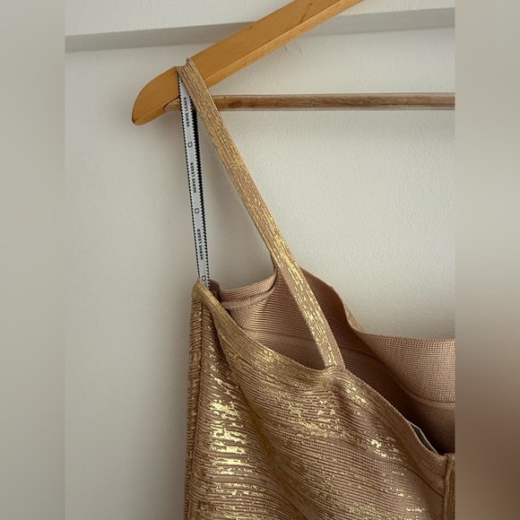 Herve Leger Gold Dress - size medium, gorgeous - Picture 8 of 14